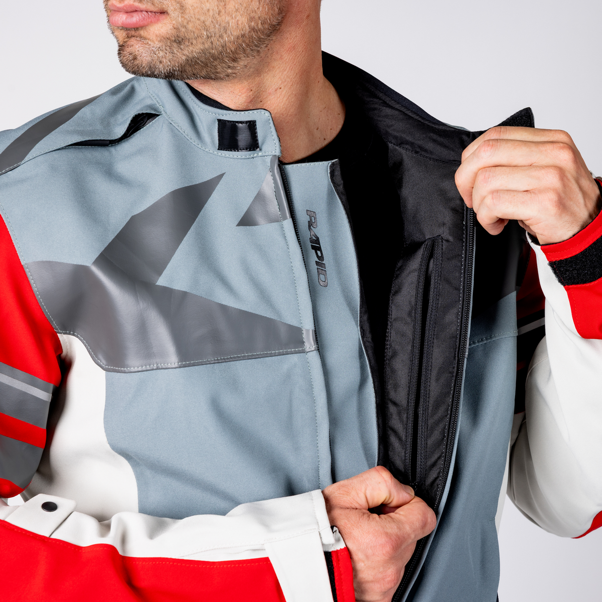 Rapid-STX 2.2 Laminatjacke - blau grau-rot iXS