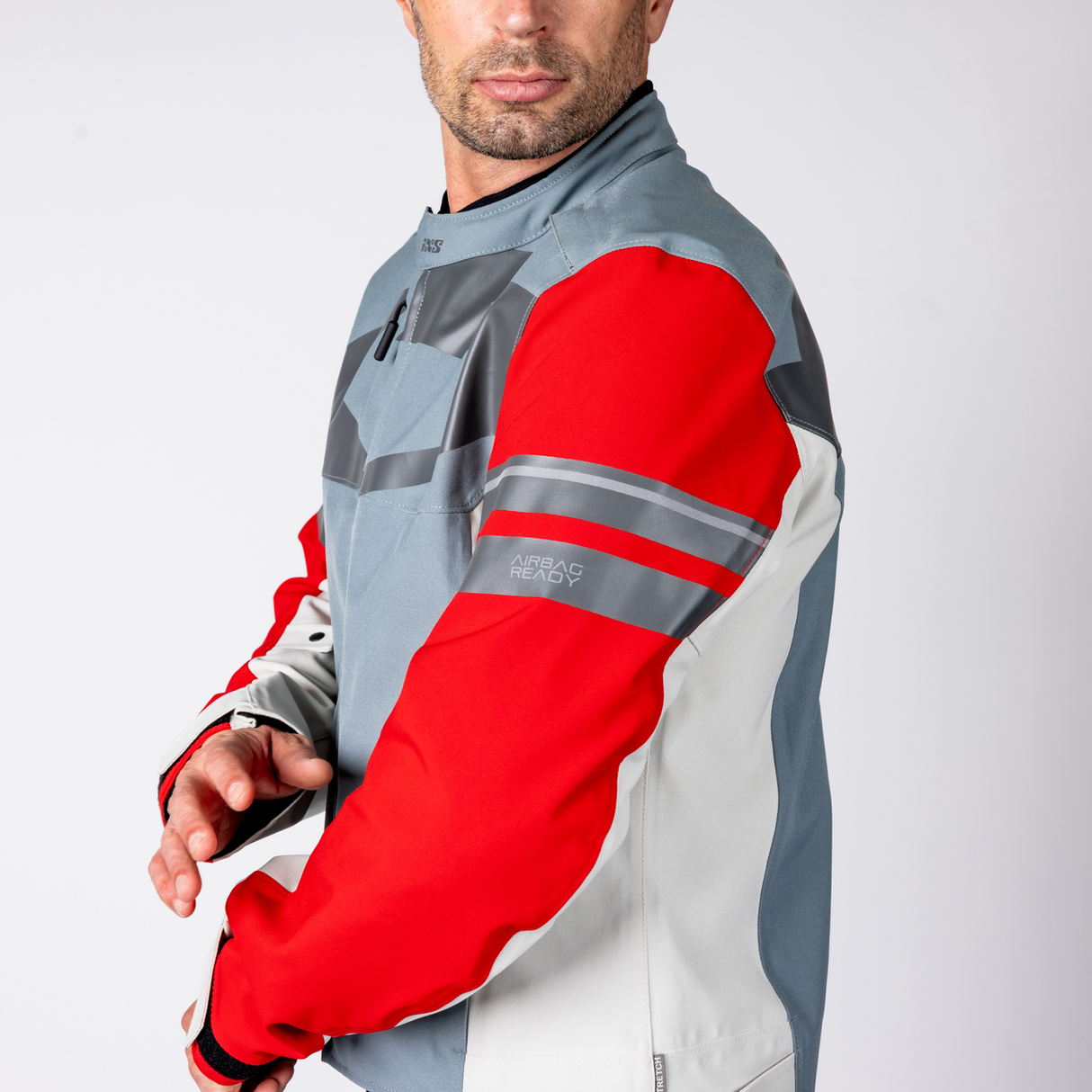 Rapid-STX 2.2 Laminatjacke - blau grau-rot iXS