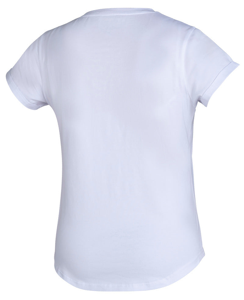 Damen T-Shirt On Two Wheels - weiss-pink iXS