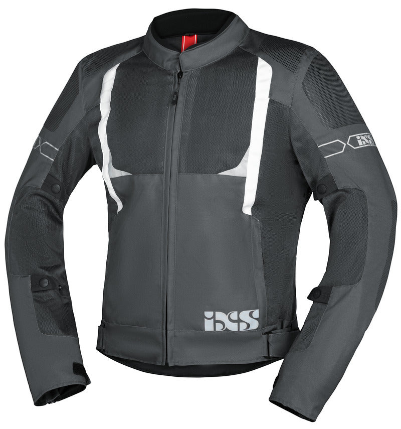 Sport Jacke Trigonis-Air dunkelgrau-grau-weiss iXS