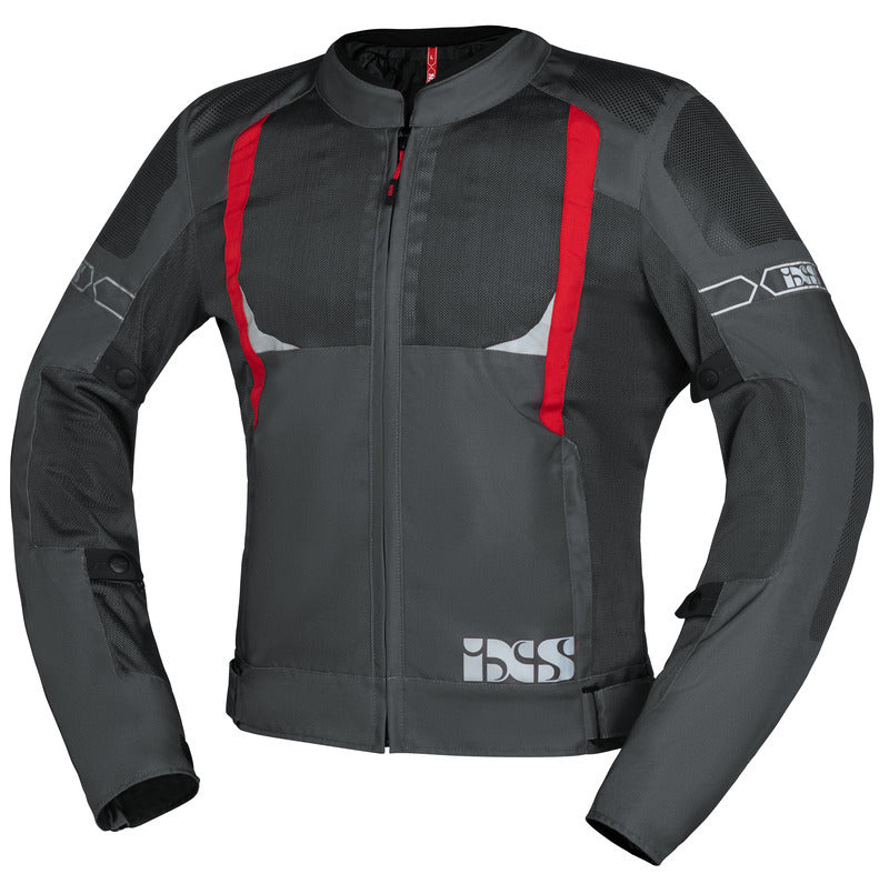 Sport Jacke Trigonis-Air dunkelgrau-grau-rot iXS