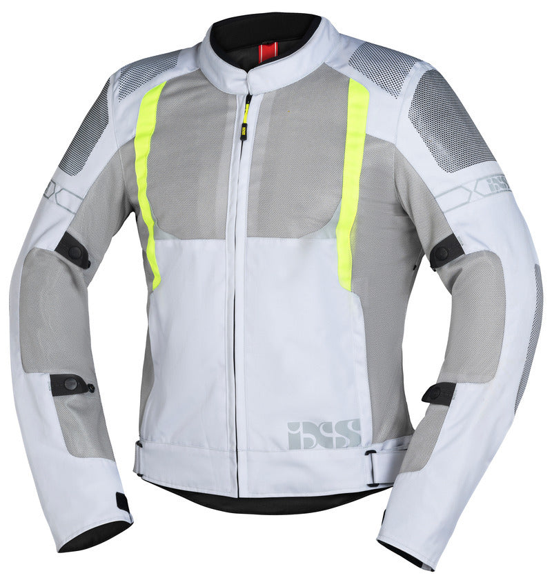Sport Jacke Trigonis-Air hellgrau-grau-neon gelb iXS