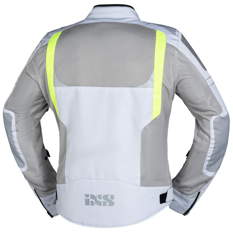Sport Jacke Trigonis-Air hellgrau-grau-neon gelb iXS