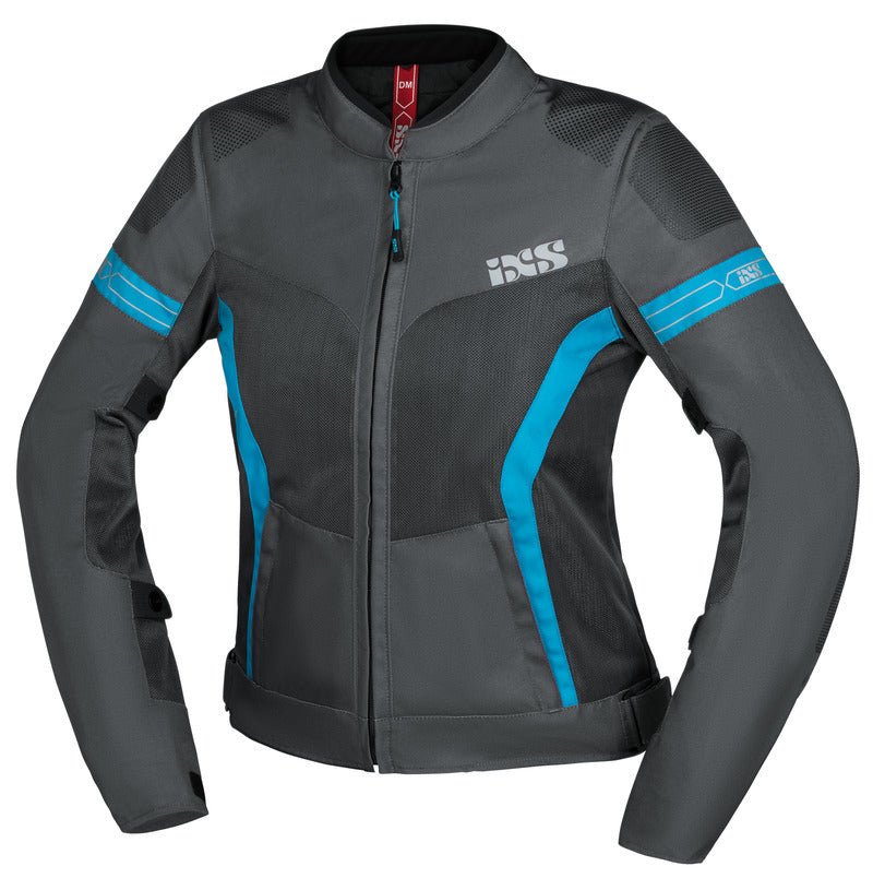 Sport Damen Jacke Trigonis-Air dunkelgrau-grau-türkis iXS