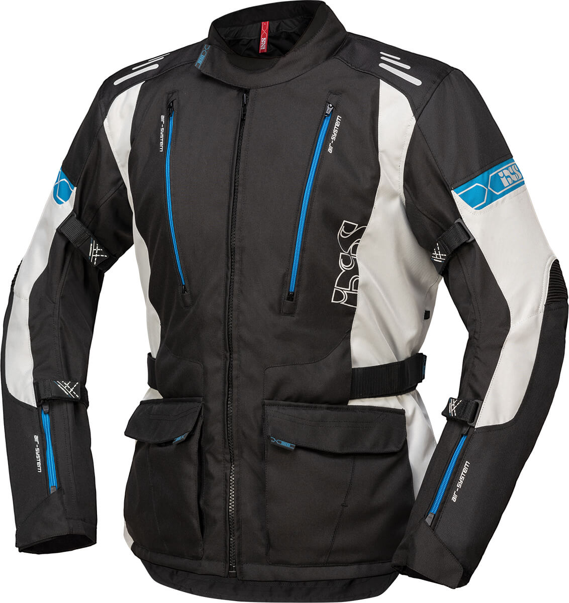 Tour Jacke Lorin-ST - schwarz-hellgrau-blau iXS