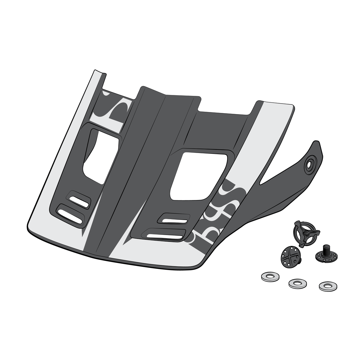 Visor + Pins Xact Evo SM-LXL - grey iXS