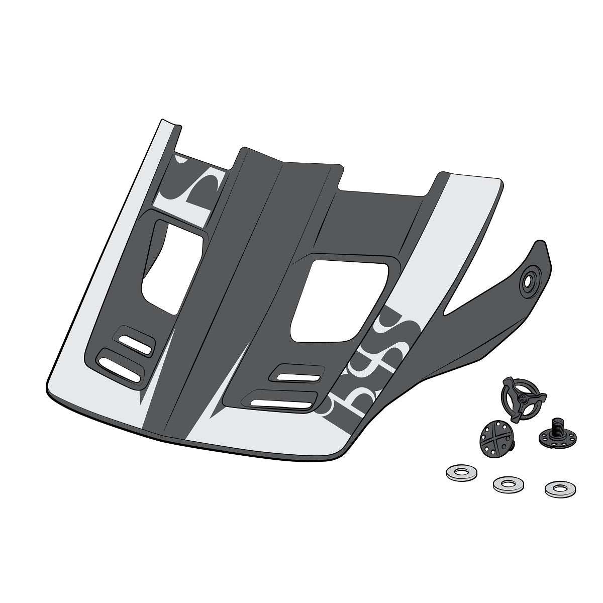 Visor + Pins Xact Evo SM-LXL - grey