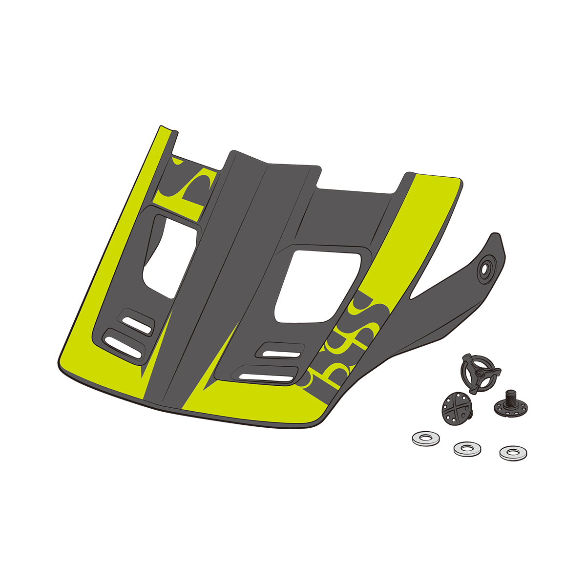 Visor + Pins Xact Evo SM-LXL - lime iXS