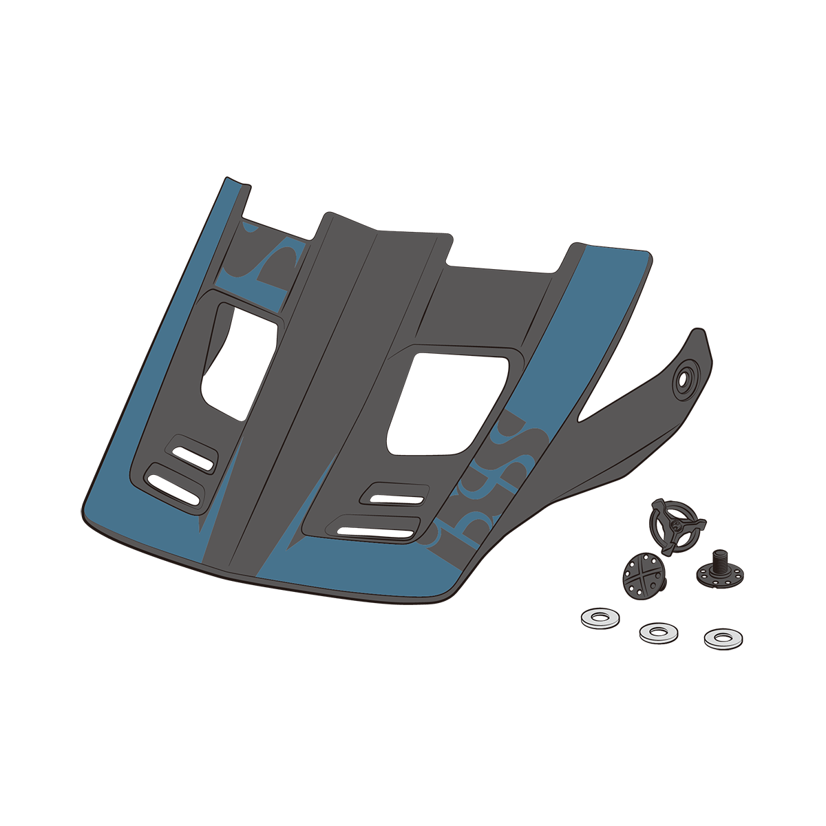 Visor + Pins Xact Evo SM-LXL - Ocean iXS