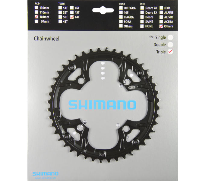 DEORE Kettenblatt FC-M480, 44 für KSR - schwarz Shimano