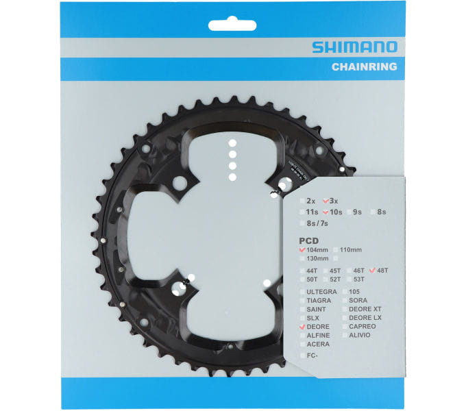 DEORE Kettenblatt FC-T6010, 48 Zähne für KSR - schwarz Shimano
