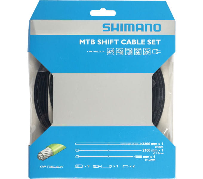 MTB Schaltzug-Set Optislick, 3300 mm Hülle - schwarz Shimano