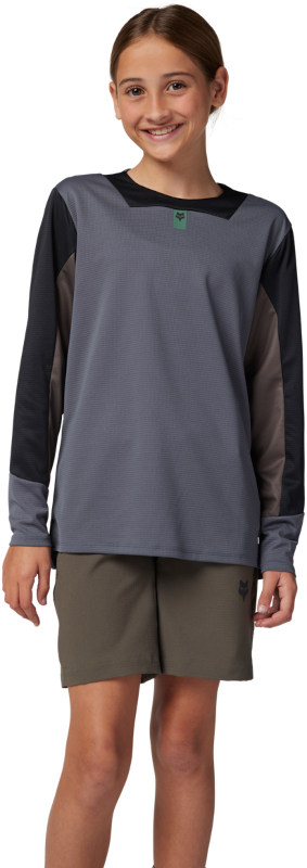 Youth Defend Long Sleeve Jersey - Graphite