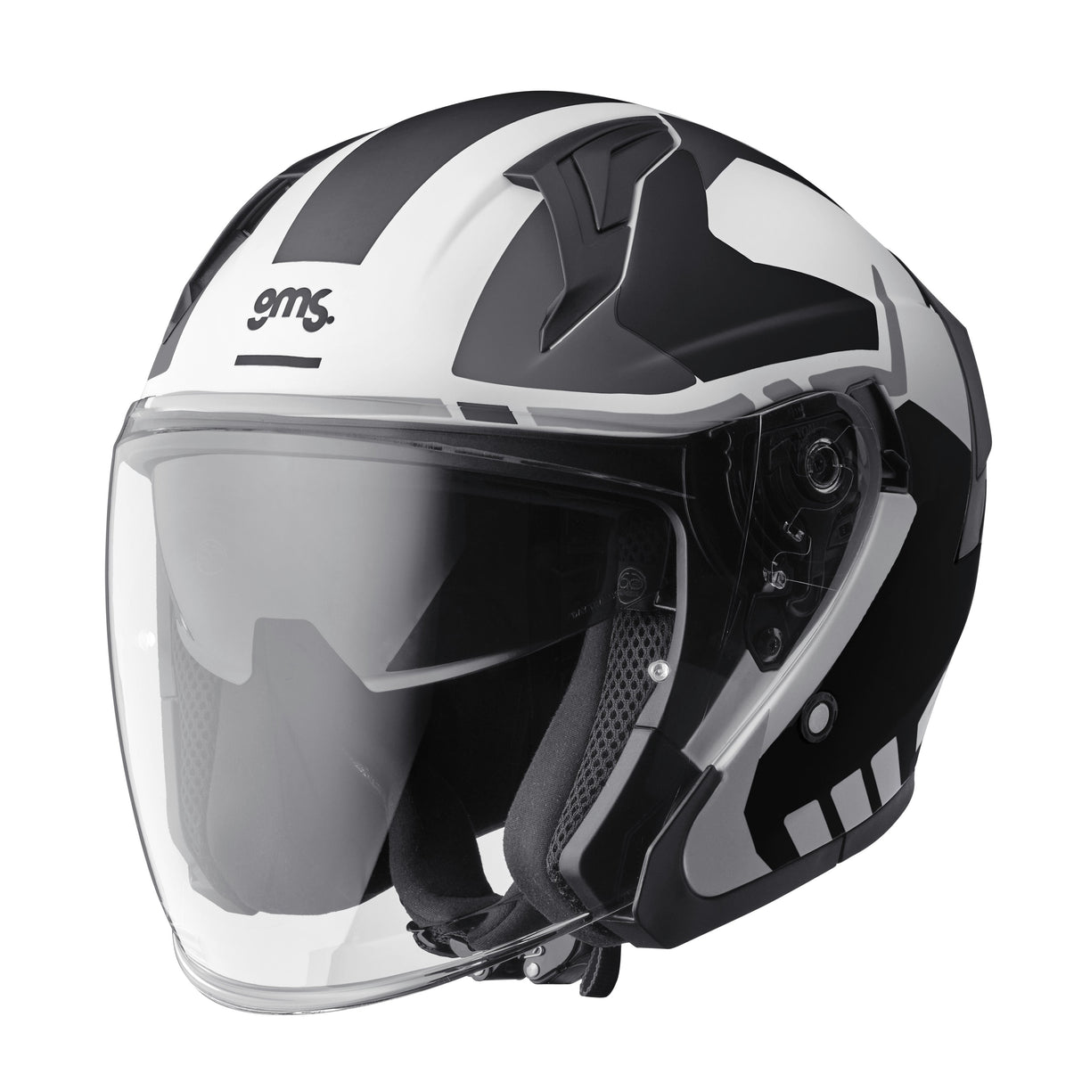 Jethelm Vectus Graphic matt-schwarz-weiss