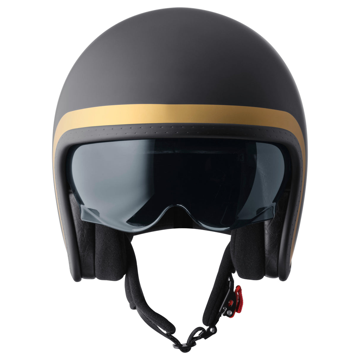 Jethelm Ride matt schwarz-gold