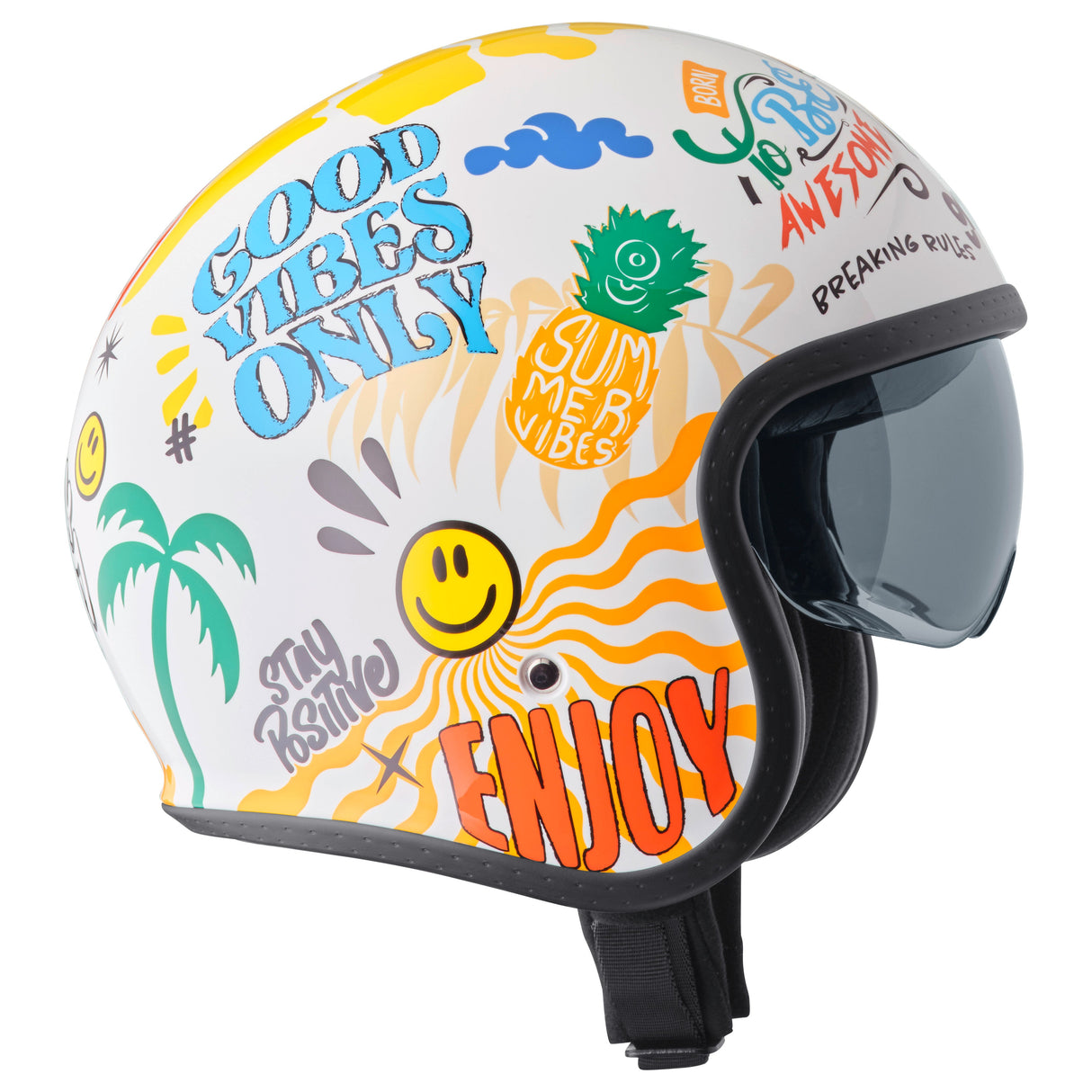 Jethelm Ride & Surf weiss-gelb-blau summer vibes