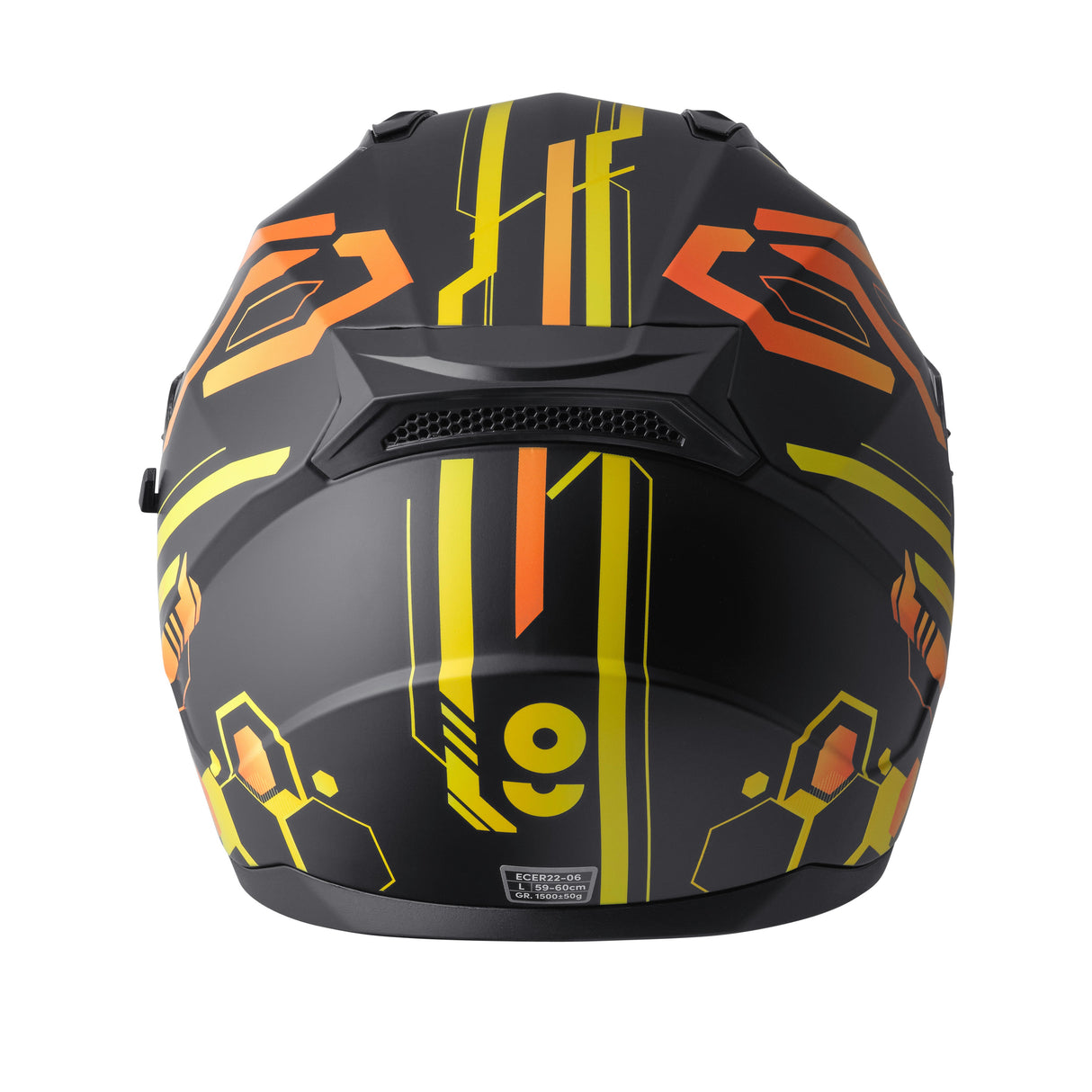 Integralhelm Hexago Graphic matt-gelb-orange