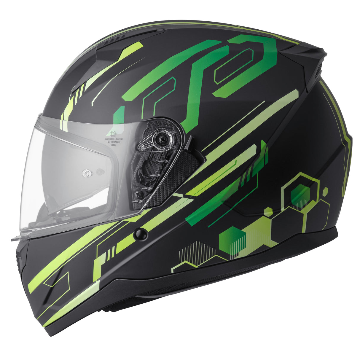 Integralhelm Hexago Graphic matt-grün