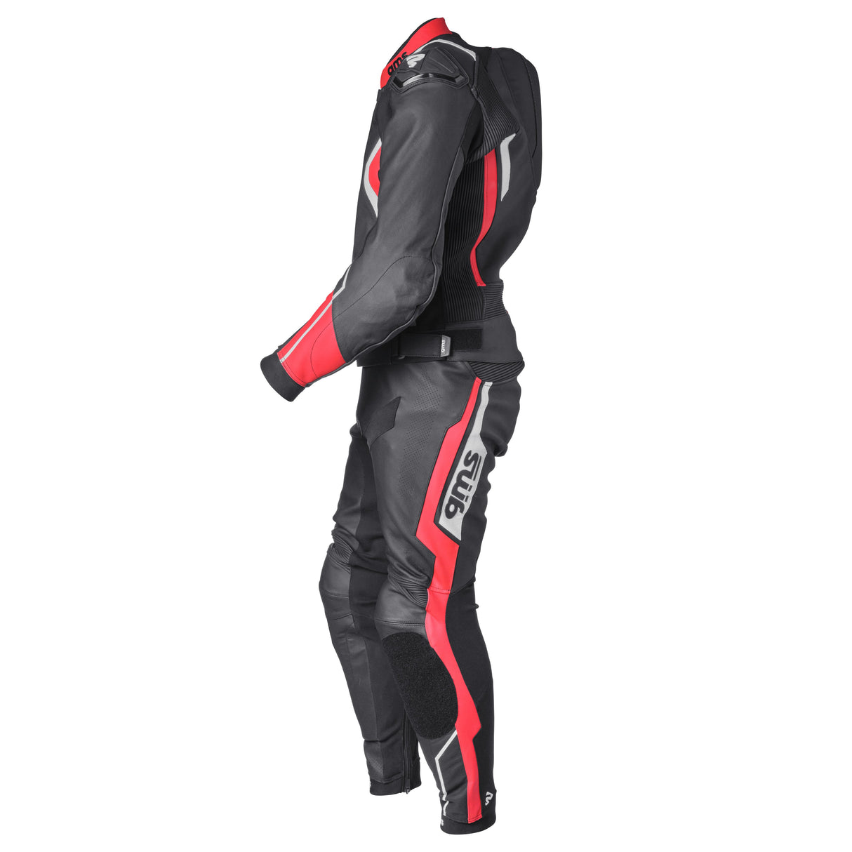 Lederkombi GR-1 2PC schwarz-rot-weiss