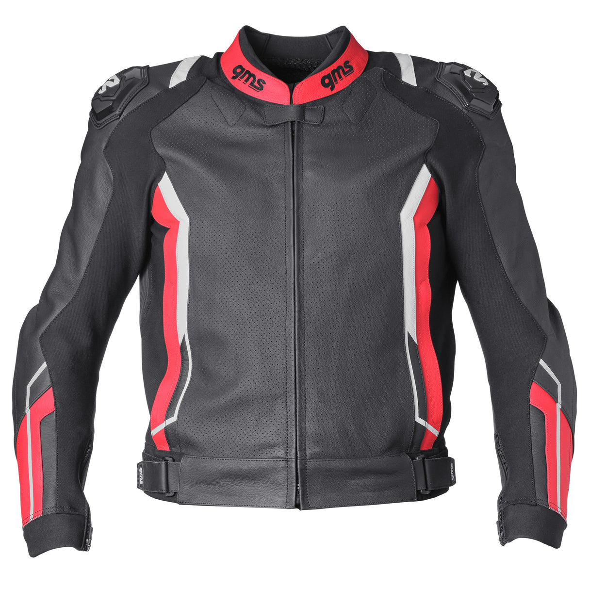 Lederkombi GR-1 2PC schwarz-rot-weiss