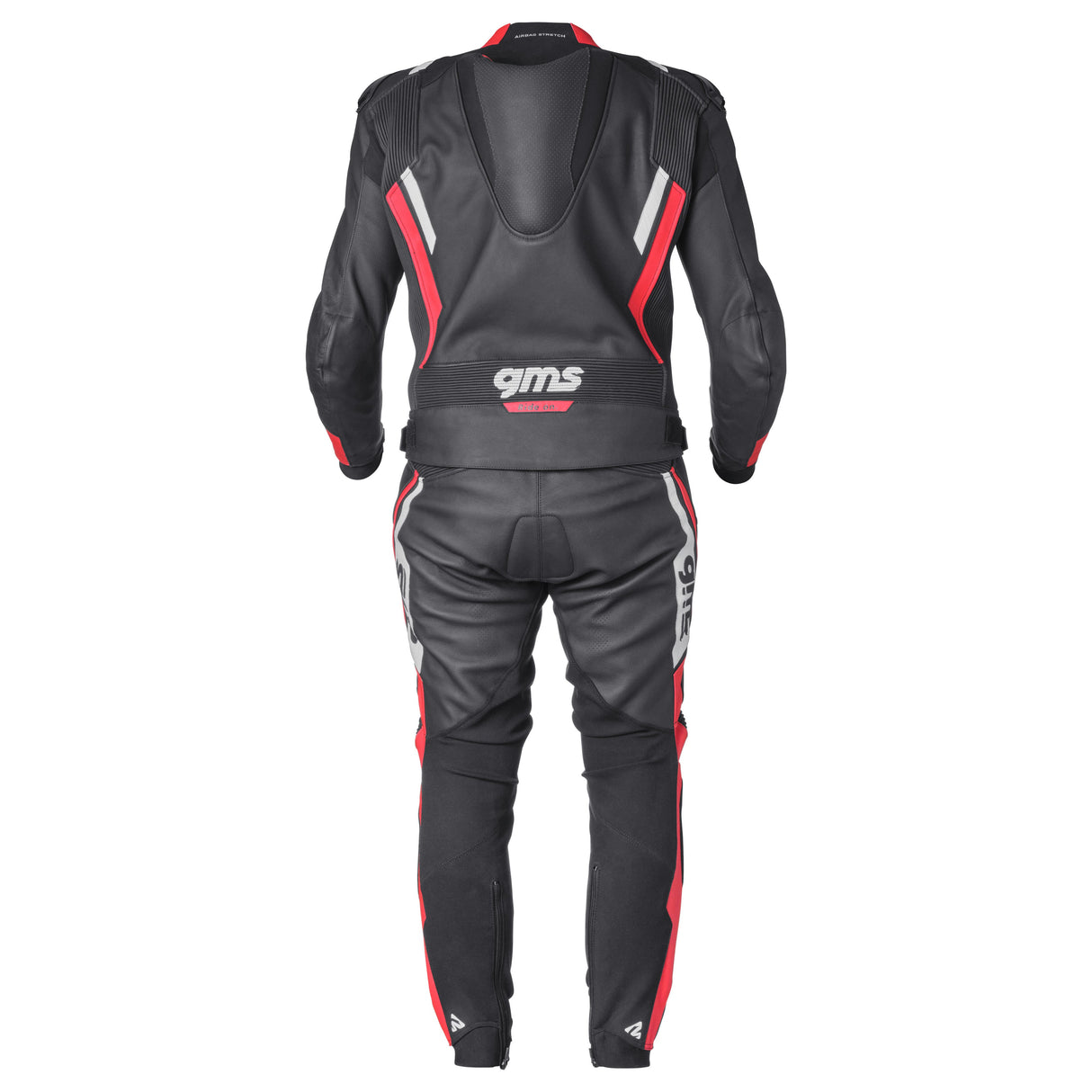 Lederkombi GR-1 2PC schwarz-rot-weiss
