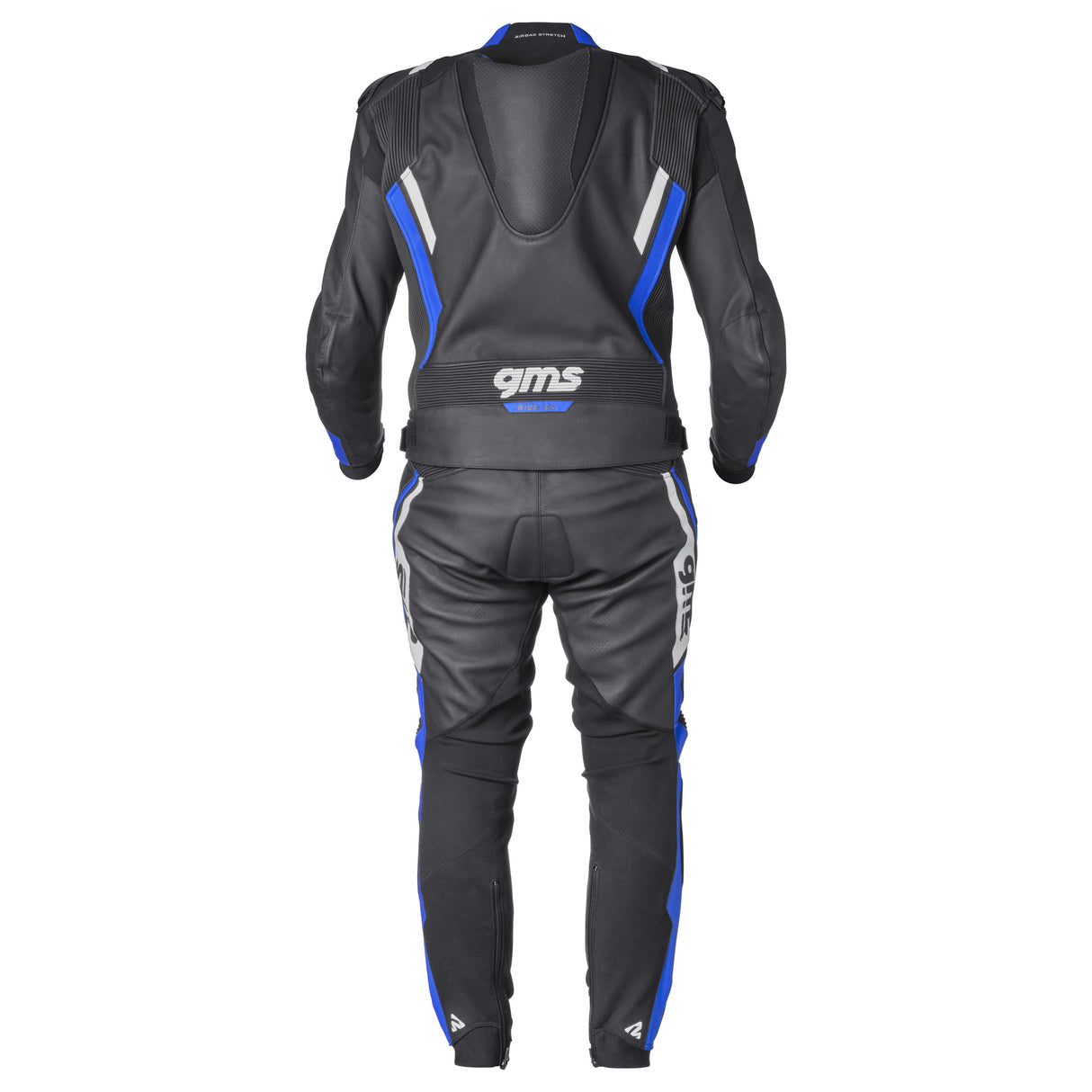 Lederkombi GR-1 2PC schwarz-blau-weiss