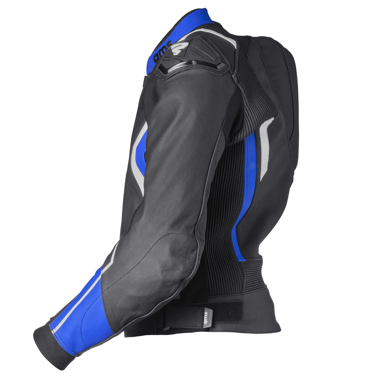 Lederkombi GR-1 2PC schwarz-blau-weiss