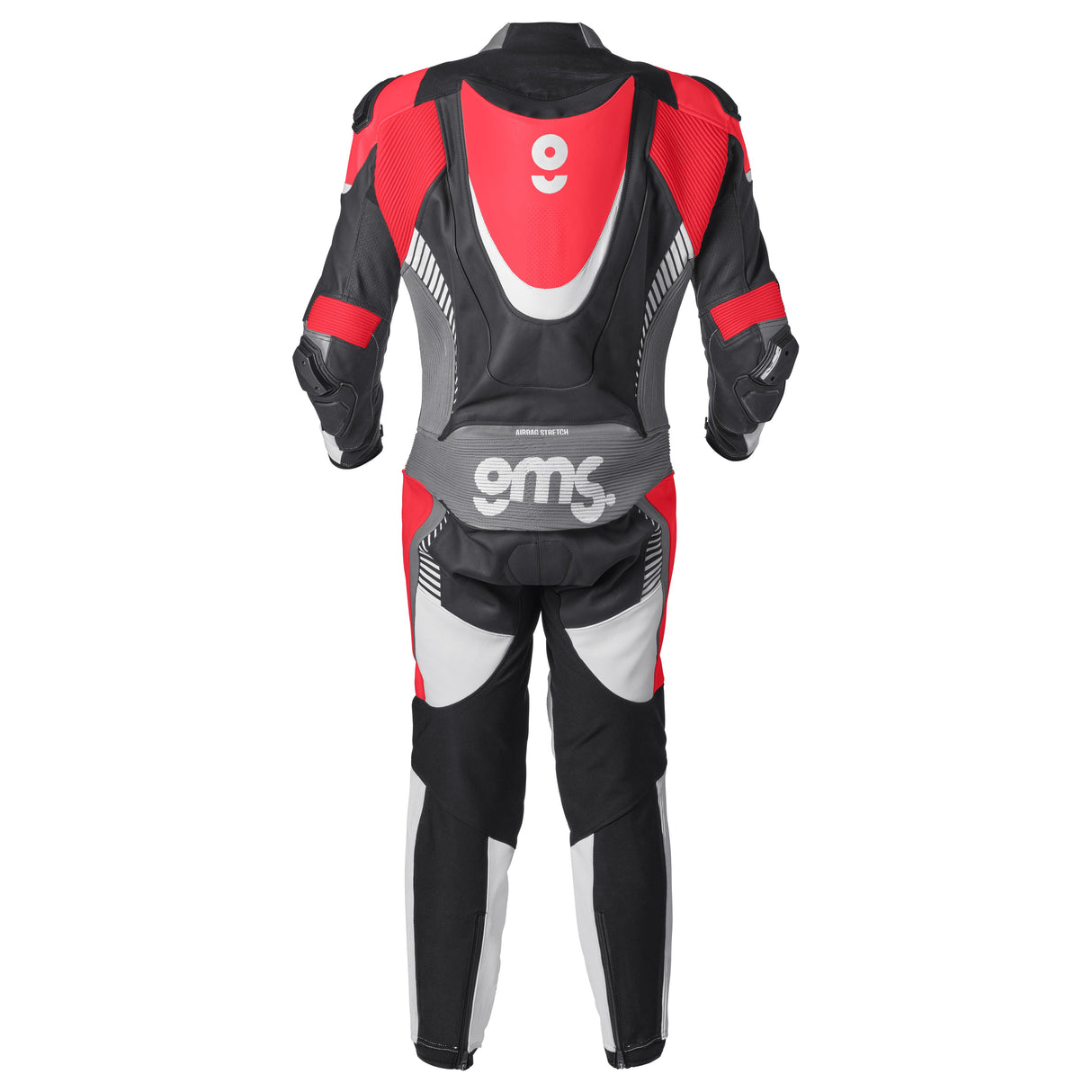 Lederkombi GRC-1 1PCS schwarz-weiss-rot