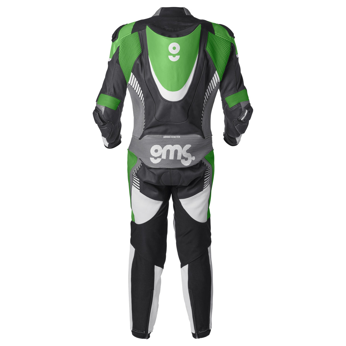 Lederkombi GRC-1 1PCS schwarz-weiss-grün