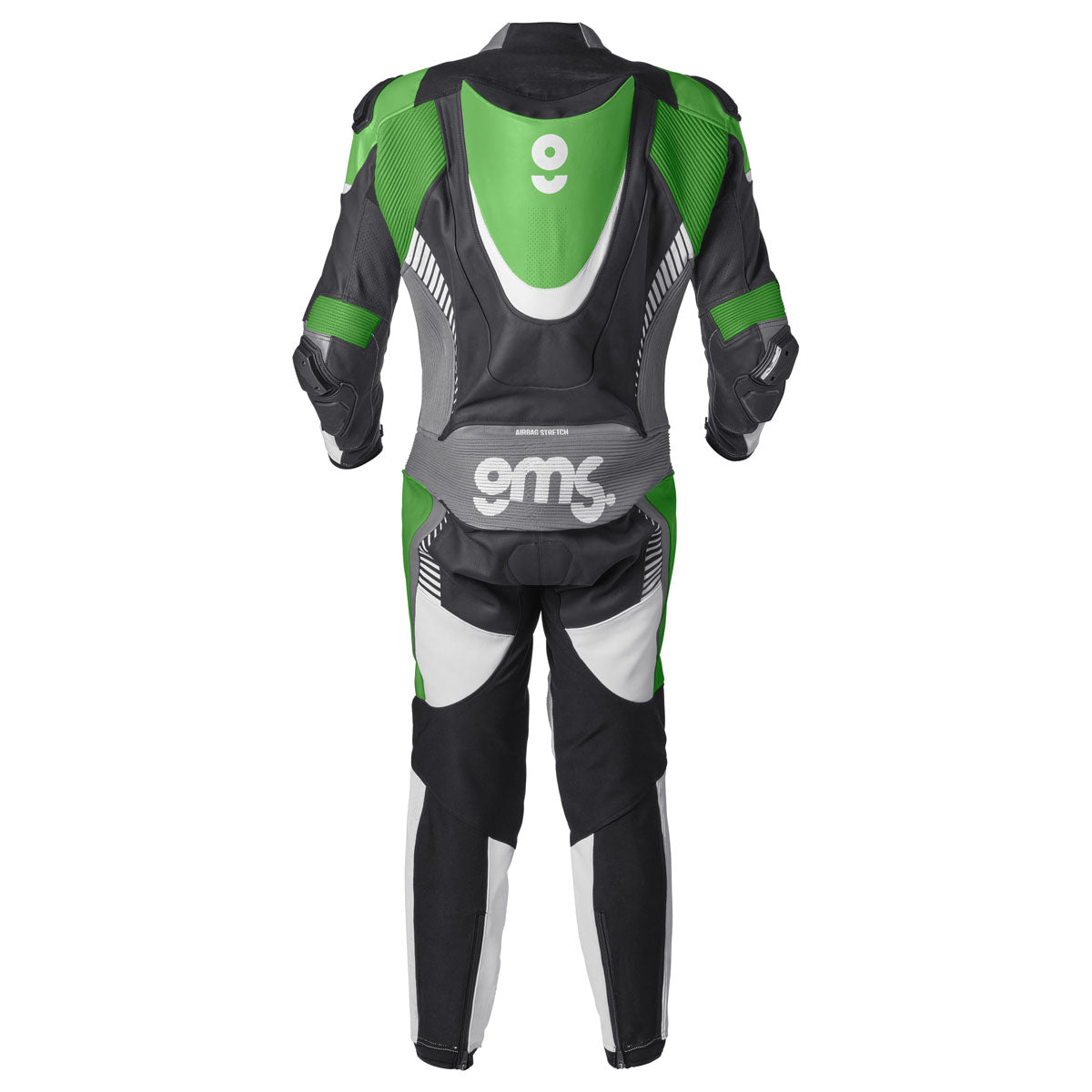 Lederkombi GRC-1 1PCS schwarz-weiss-grün