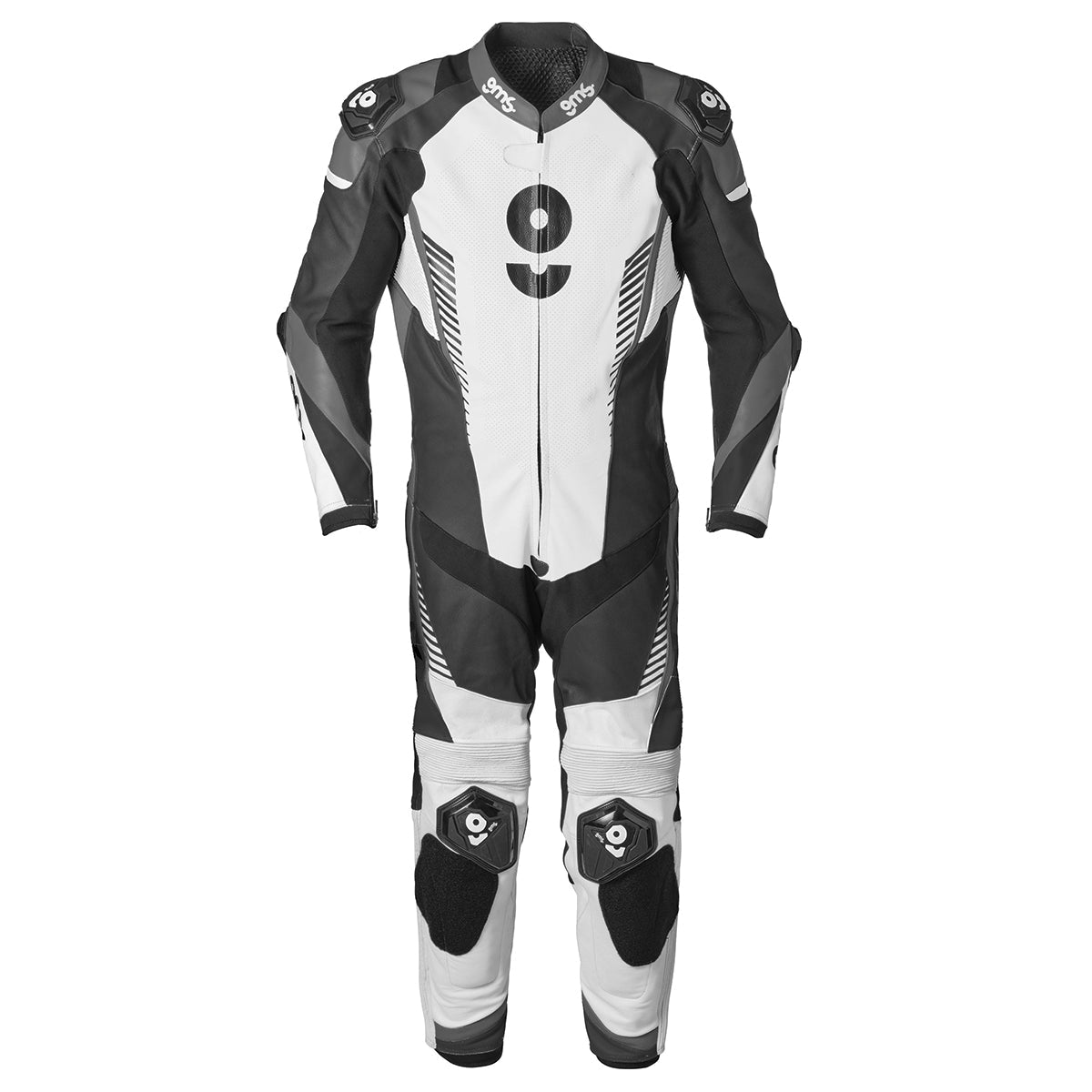 Lederkombi GRC-1 1PCS schwarz-weiss-grau
