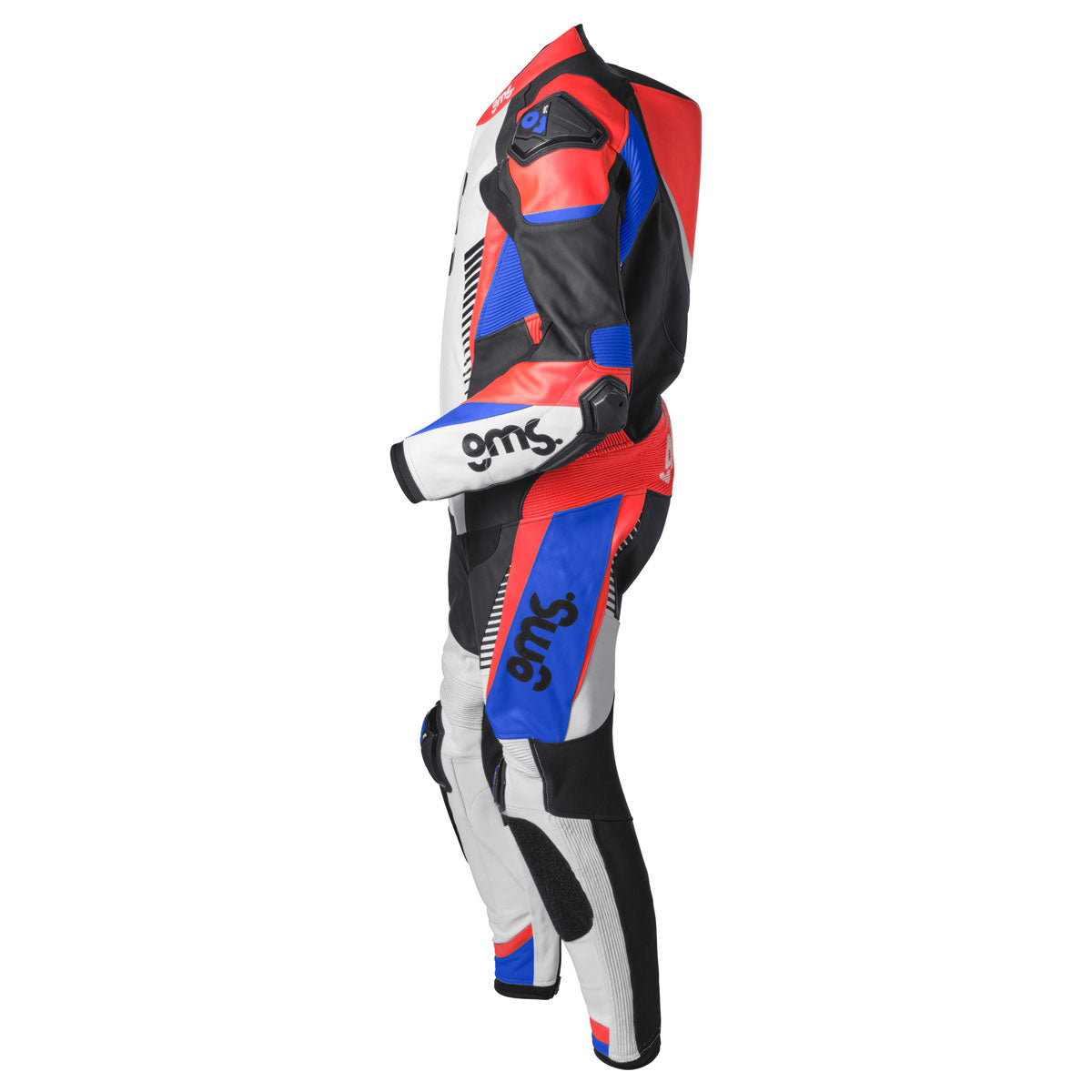 Lederkombi GRC-1 1PCS schwarz-blau-rot