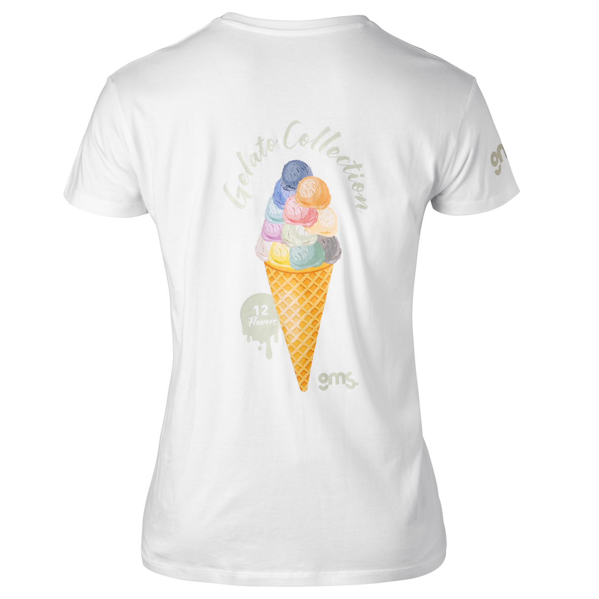 T-Shirt Damen Gelato Collection weiss-pistaccio