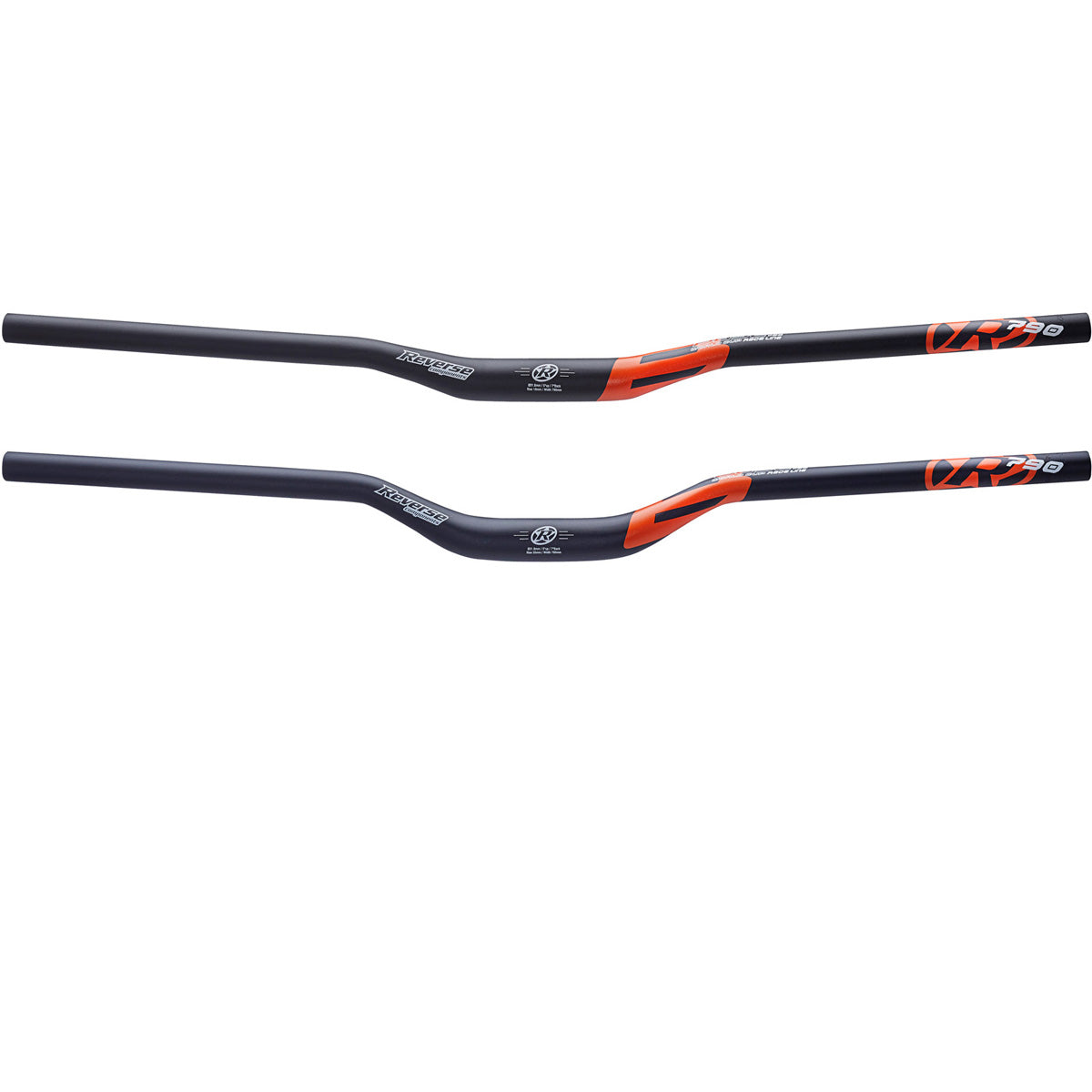 Base Lenker Riser 790mm Bar 31,8mm - Mattschwarz/ Fox-Orange