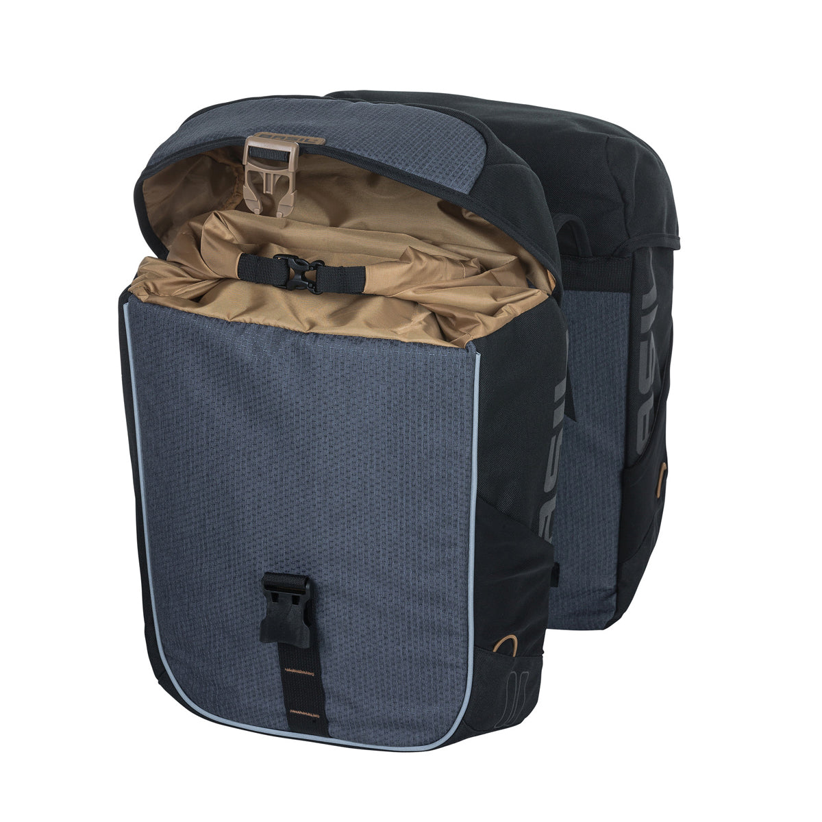 Doppeltasche Miles schwarz/grau - 34 Liter