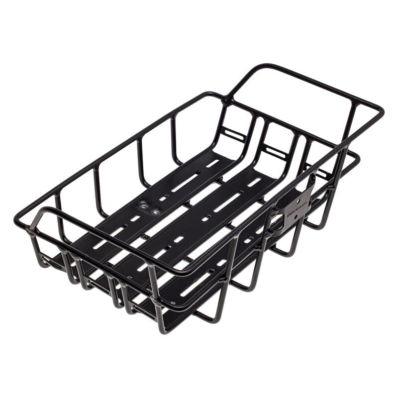 Grid Front Basket Rack - black