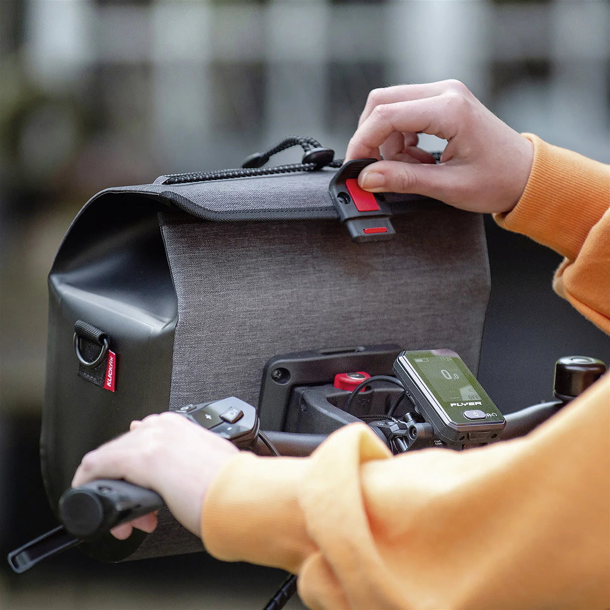 KLICKfix Lenkertasche Baggy Waterproof 4,5L - grau