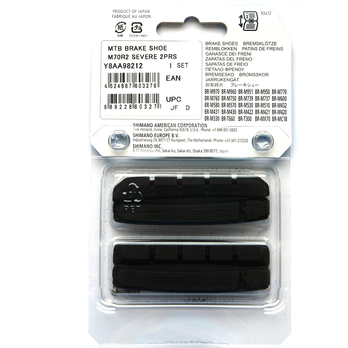 Bremsgummi Set 4 Stück für 2 V-Brakes