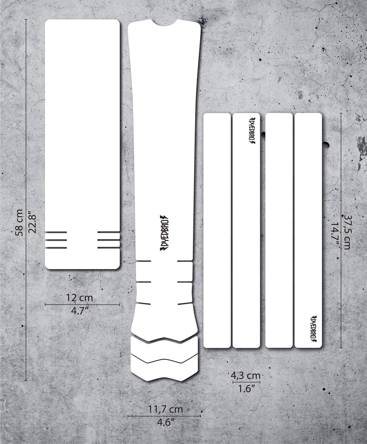 E-Bike Rahmenschutz Kit Clear Gloss - Black