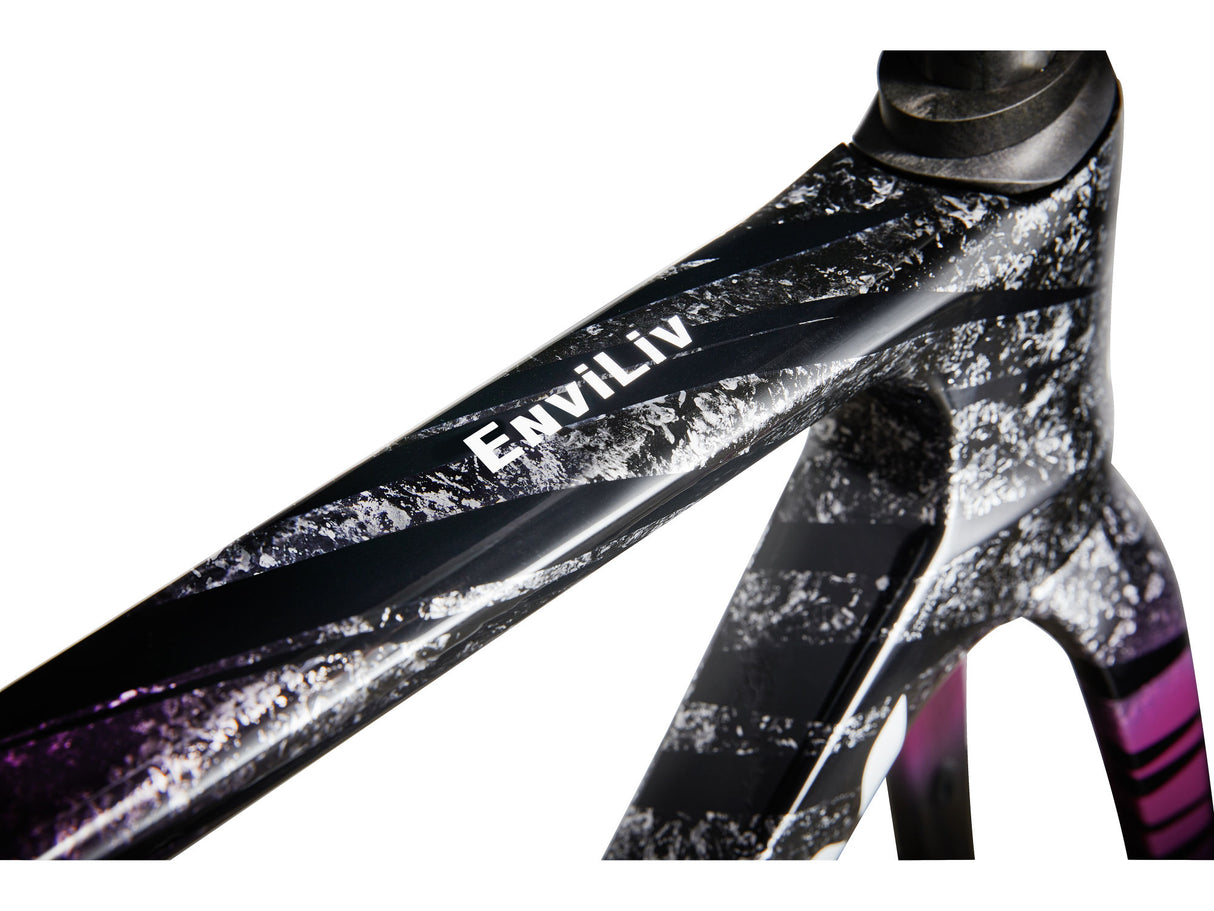 EnviLiv Advanced SL Rahmenset - Aubergine / Raw Carbon