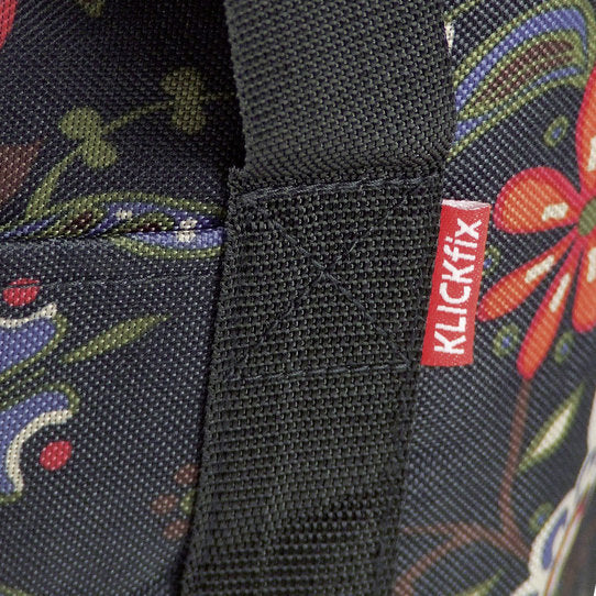 KLICKfix City-Tasche Bikebasket 15L - folklore/schwarz
