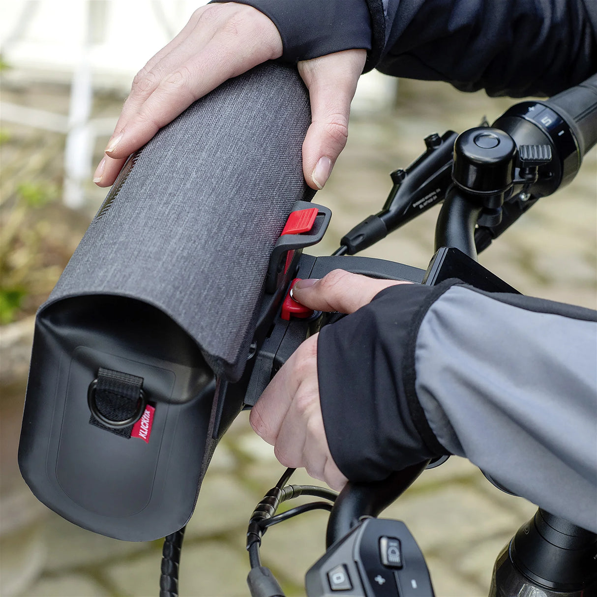 KLICKfix Lenkertasche Baggy Mini Waterproof 2L - grau