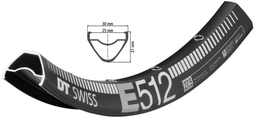 E 512 Enduro Felge 27.5 " - schwarz DT-Swiss