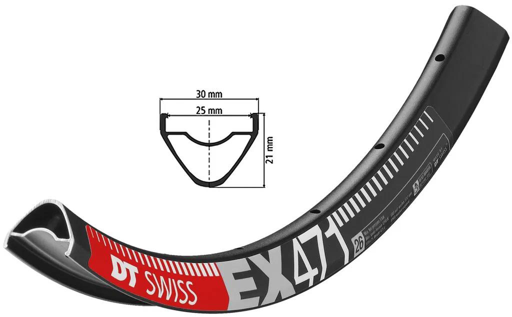 EX 471 Felge 26 " - schwarz DT-Swiss