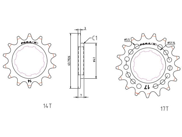 Fat Foot Cogs Ritzel - CNC Cro-Mo 7mm dick - für Shimano Kassetten