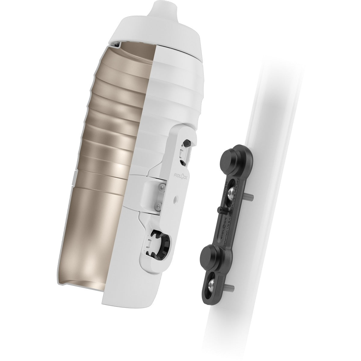 TWIST x KEEGO Bottle 600 + bike base - Titanium White