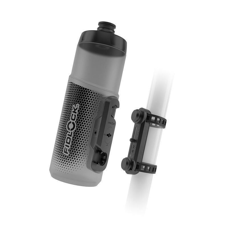 TWIST bottle 600 + uni base - transparent black
