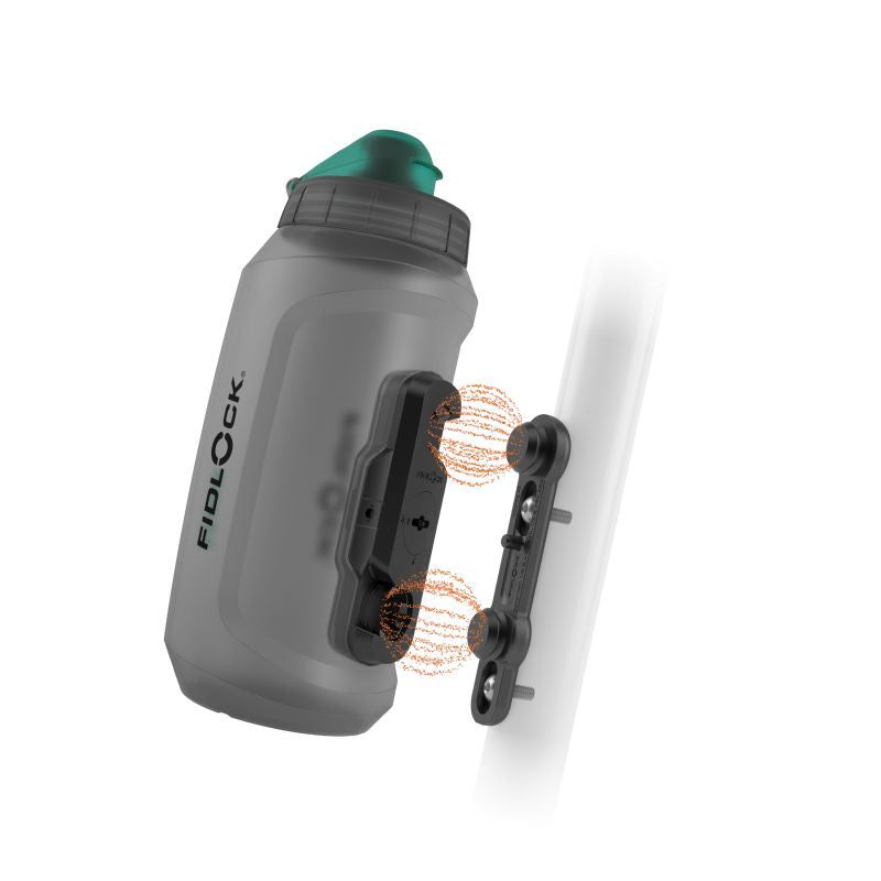 TWIST bottle 750 antibacterial + bike base - transparent black Fidlock