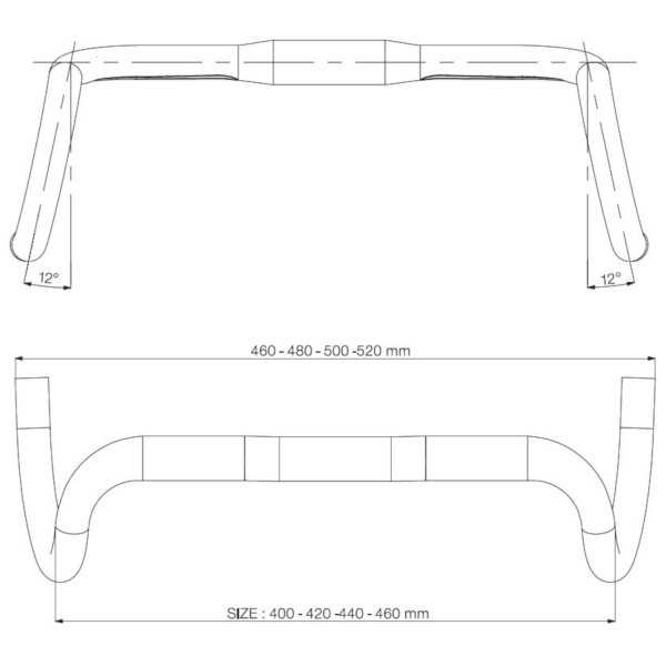 Gravel 100 RHM Lenker - Schwarz