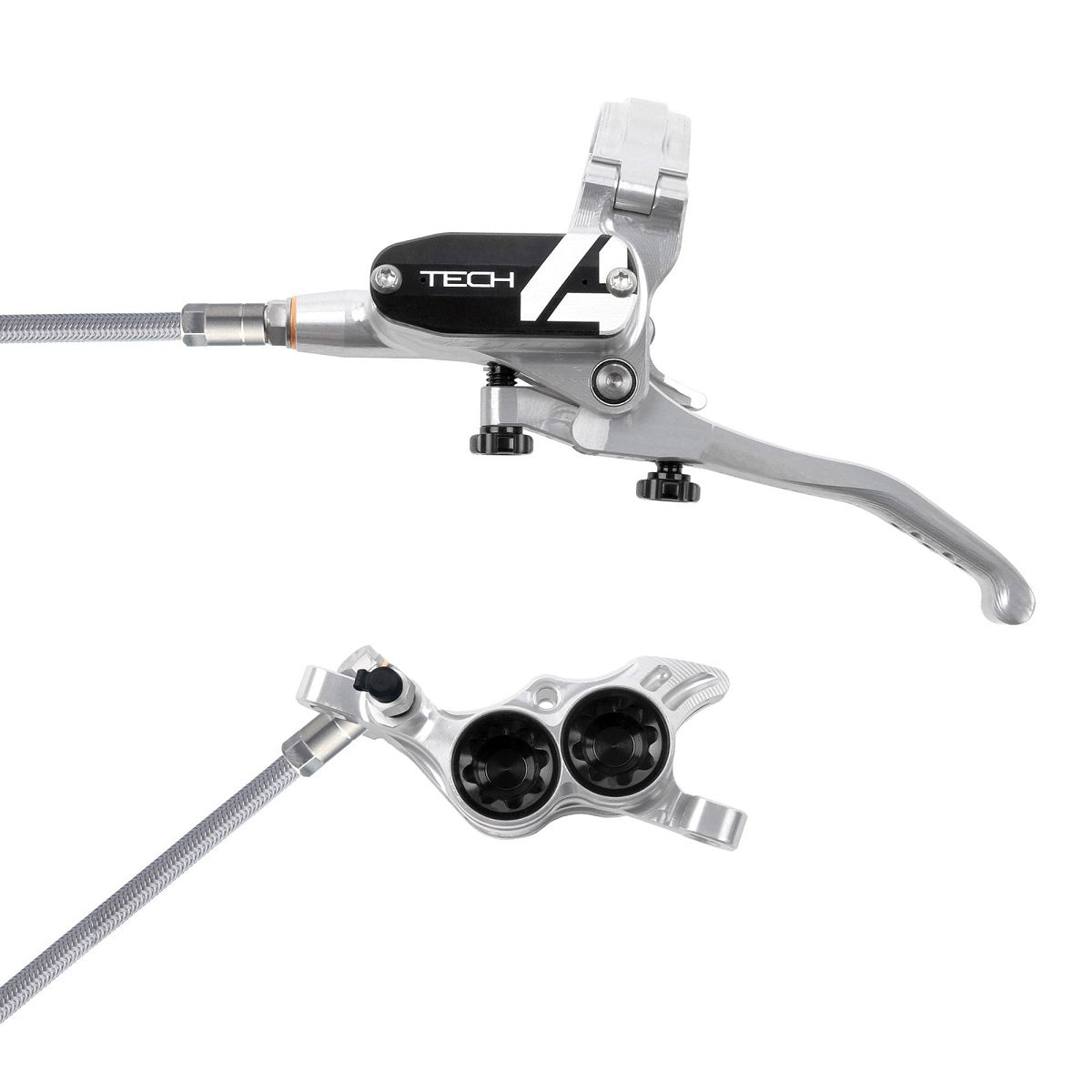 Tech 4 E4 Scheibenbremse Stahlflexleitung - silber / schwarz